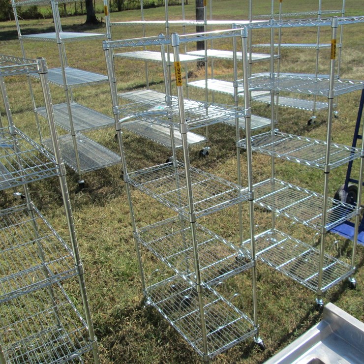 #50182 • 2'x1'x55" 5 Unit Rolling Metal Shelf INV#50182