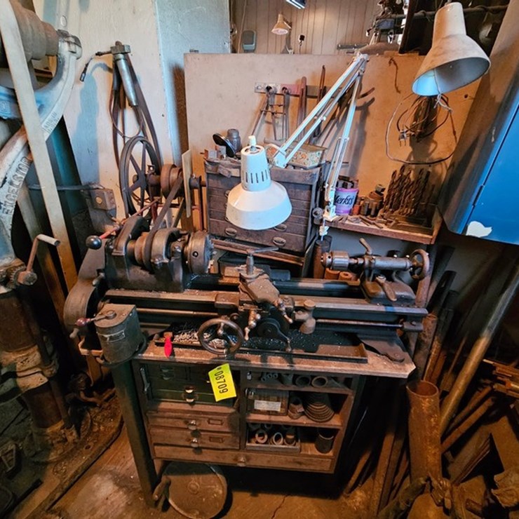 #8709 • Antique Lathe