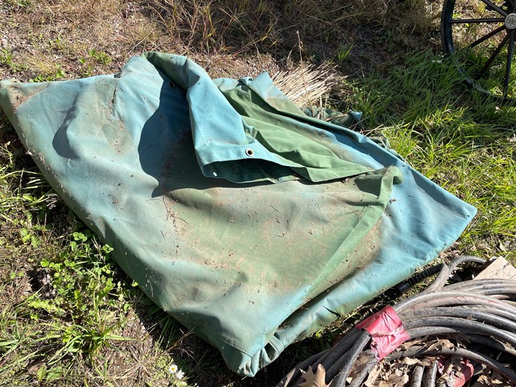 #1649-•-(2)-garden-hoses-and-canvas-tarp-image-3