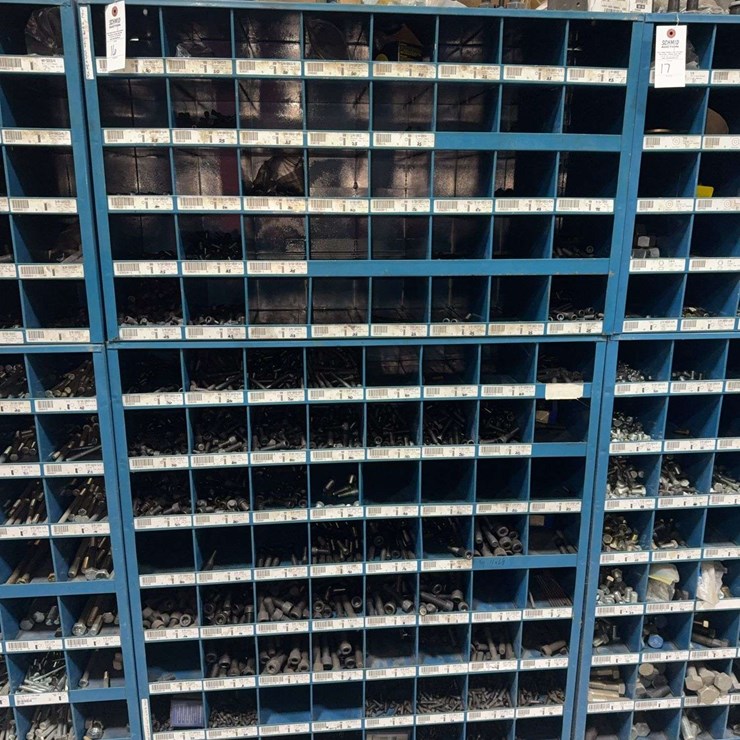 Hardware organizer 8x5 with 8x9 organizer loaded with socket head cap screws