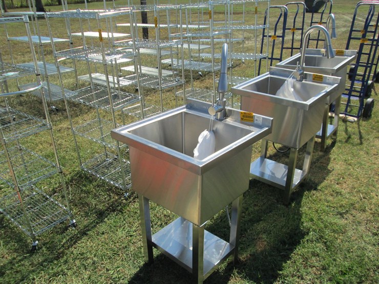 #50165-•-unused-trinity-21.5"-x-22"-stainless-steel-single-basin-sink-with-faucet-inv#50165-image-1