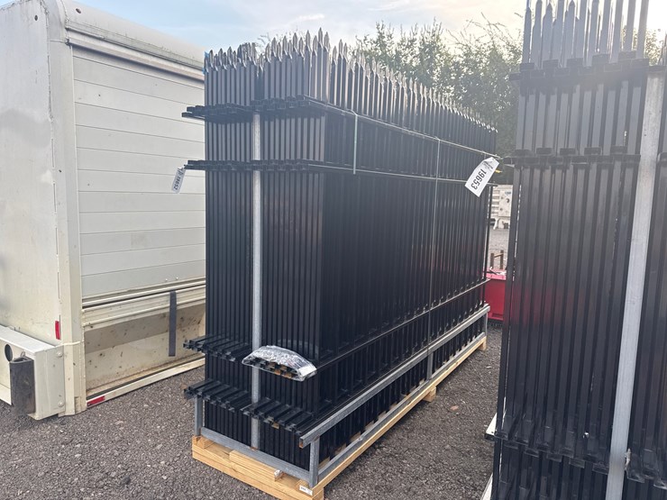 #6080-•-qty(22)-7'-x-10'-wrought-iron-fence-panels-image-1