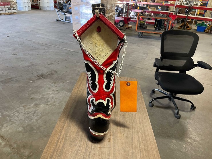 #4073-•-vintage-cowboy-boot-birdhouse-(cw)-image-3