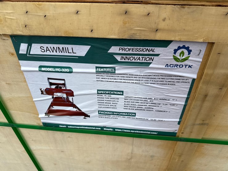 #6026-•-agrotk-yc-32g-sawmill-w/gas-engine-image-2