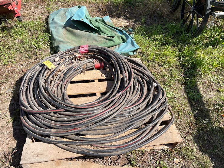 #1649-•-(2)-garden-hoses-and-canvas-tarp-image-1