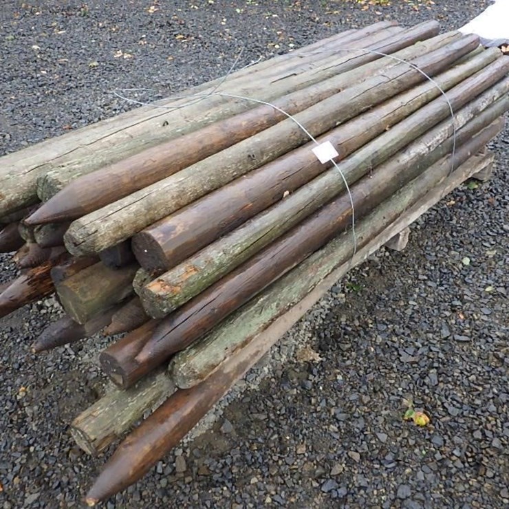 Round Wooden Fence Posts 8'L