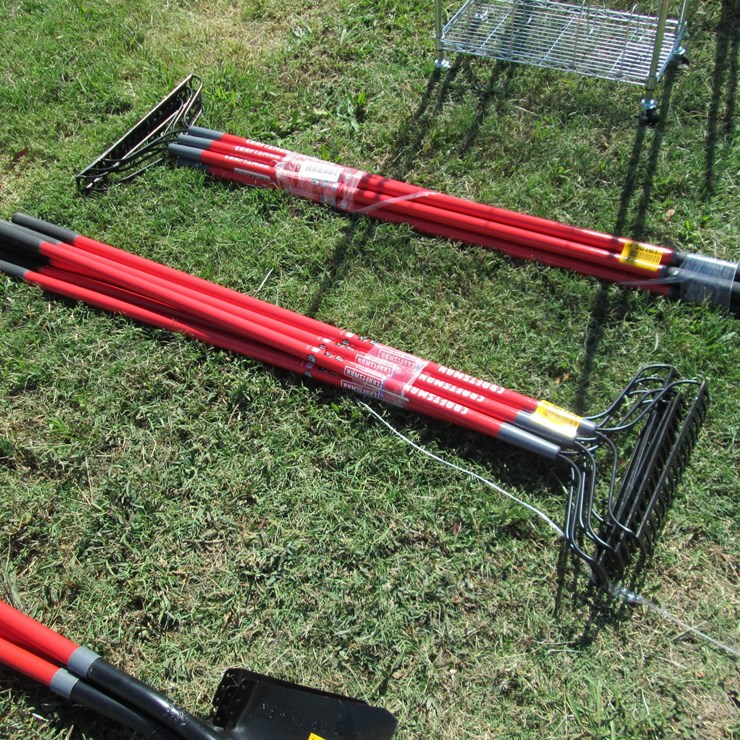 #50160 • Lot of (6) Unused Craftsman Metal Teeth Rakes INV#50160