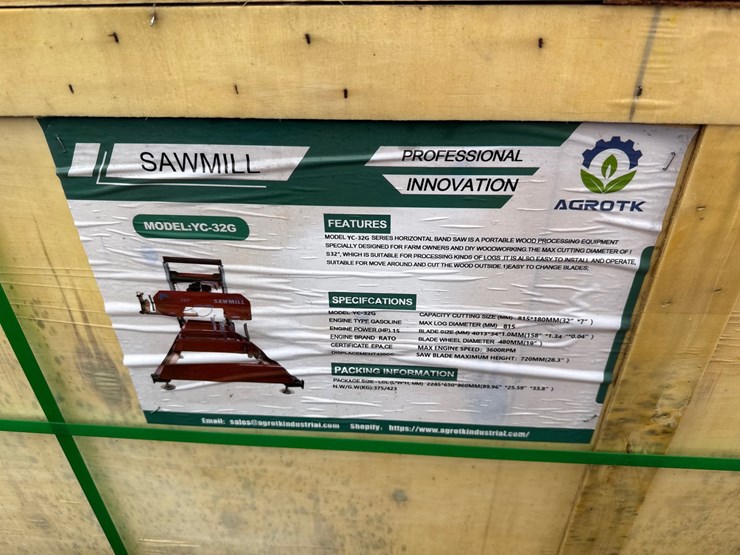 #6034-•-agrotk-yc-32g-sawmill-w/gas-engine-image-2
