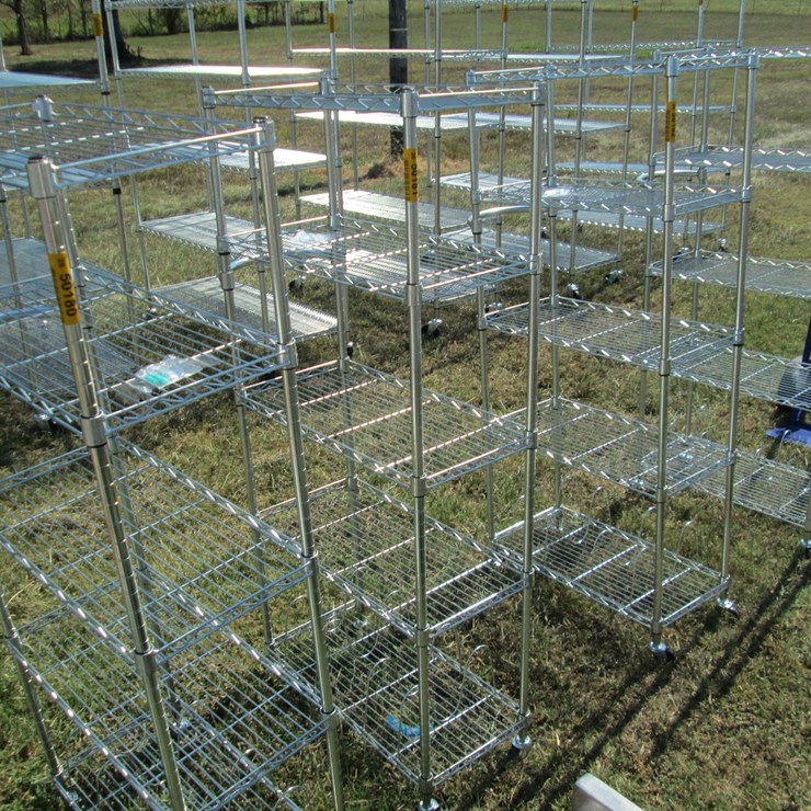 #50181 • 2'x1'x55" 5 Unit Rolling Metal Shelf INV#50181