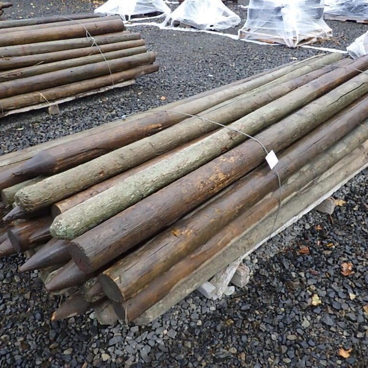 Round Wooden Fence Posts 8'L
