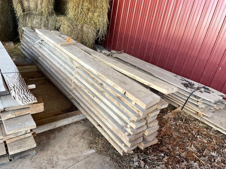 #1651-•-(2)-bundles-of-oak,-and-possibly-pine-boards-image-1