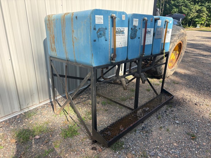 #2933-•-(2)-oil-containers,-(1)-hydraulic-container-w/-stand-image-2