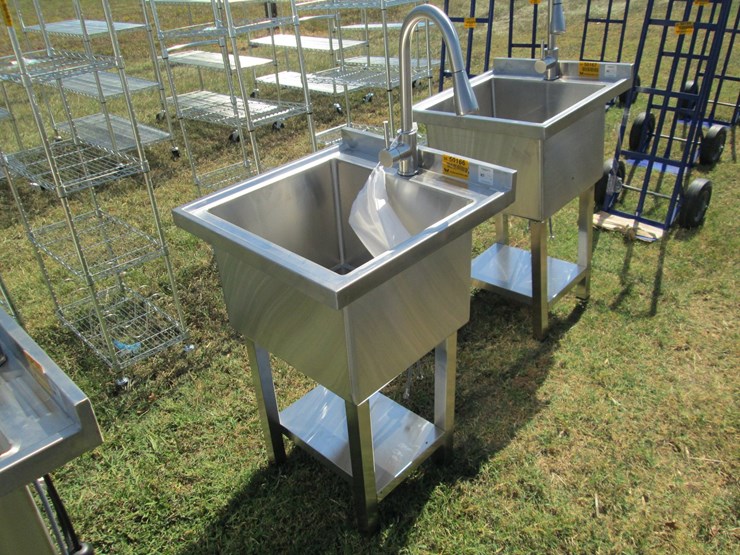 #50166-•-unused-trinity-21.5"-x-22"-stainless-steel-single-basin-sink-with-faucet-inv#50166-image-1