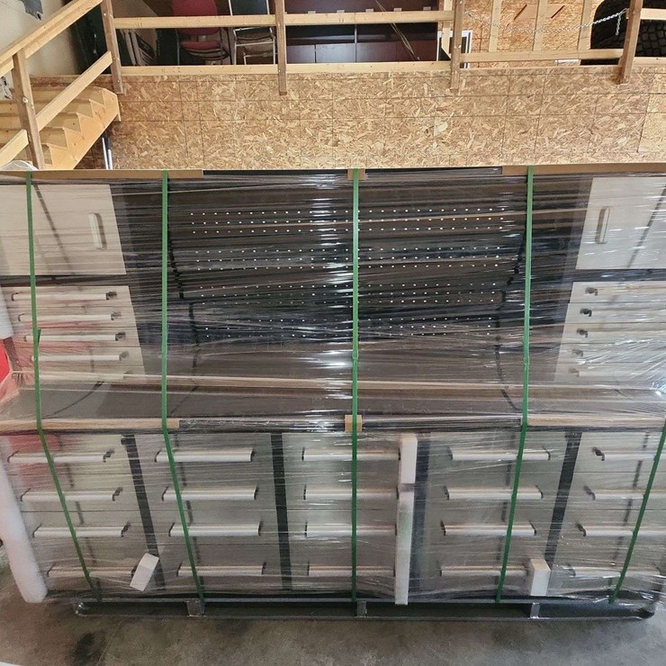 Steelman 10' Garage Cabinet Workbench (30 Drawers & 2 Cabinets) - Stainless