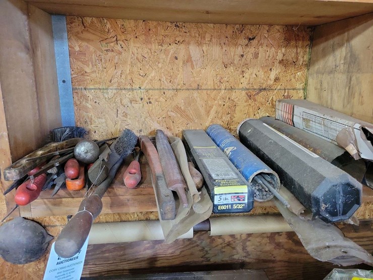 assorted-shop-supplies,-fluids,-welding-rods,-and-hand-tools-lot-image-2