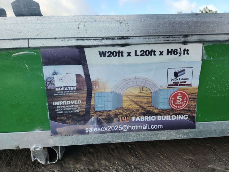 gold-mountain-single-truss-shipping-container-canopy-shelter-20'x20'x6.5'---300g-pe-image-2