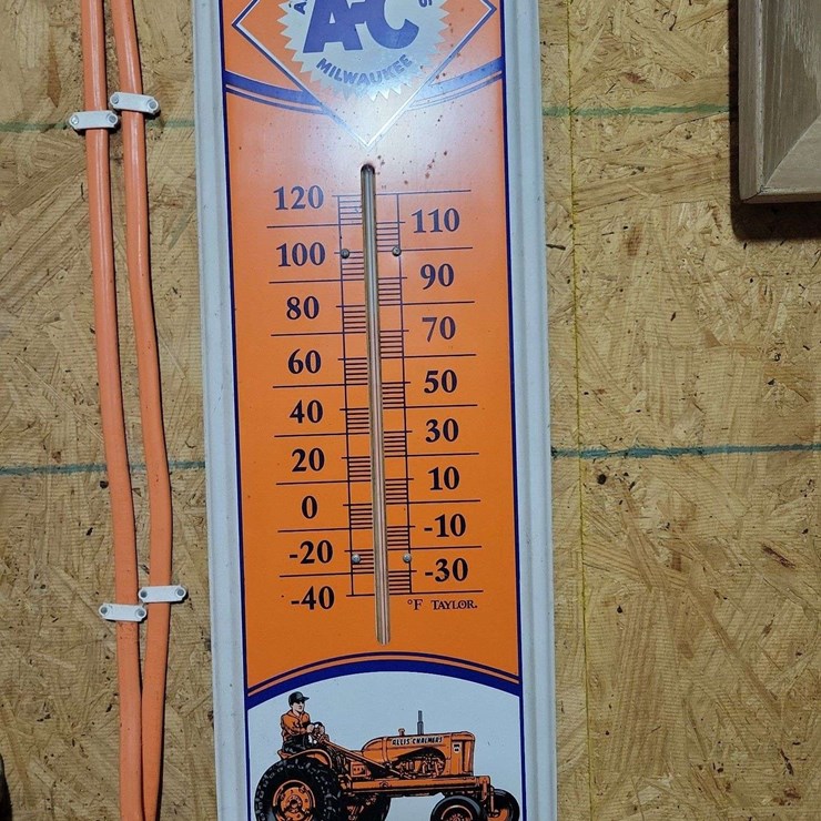 Allis-Chalmers Milwaukee Tractor Advertising Thermometer by Taylor