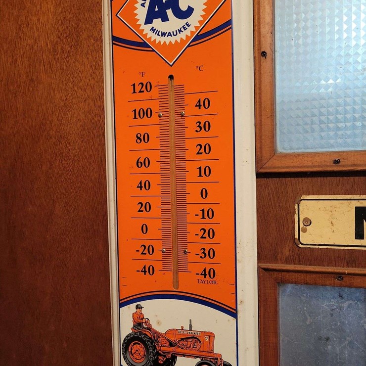Allis-Chalmers Tractor Metal Thermometer by Taylor