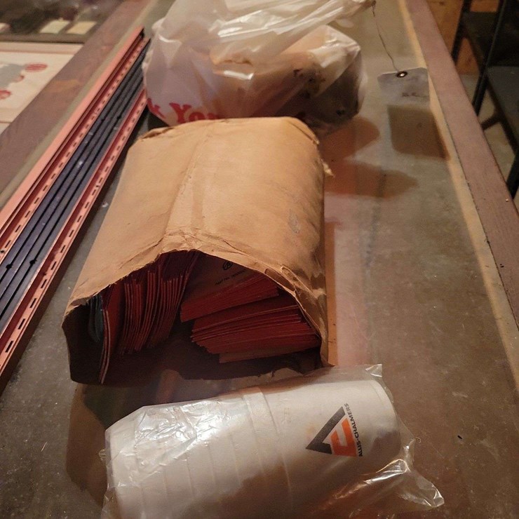 Allis-Chalmers Branded Paper Parts Bags and Cups Lot