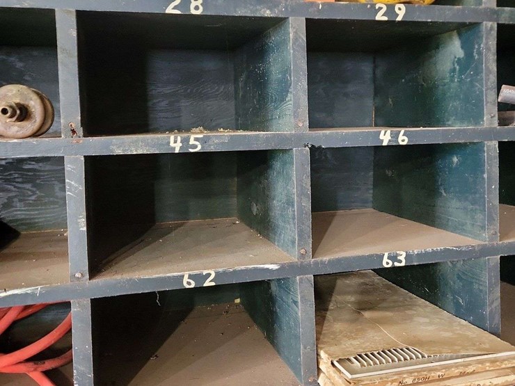 large-wooden-workshop-parts-storage-cubby-unit-with-assorted-hardware-and-supplies-image-5