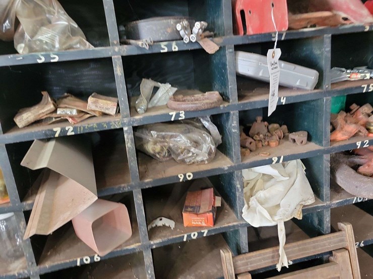 large-wooden-workshop-parts-storage-cubby-unit-with-assorted-hardware-and-supplies-image-4