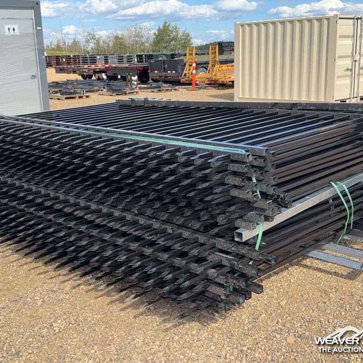 QTY of (24) 10 FT. Galvanized Steel Fence