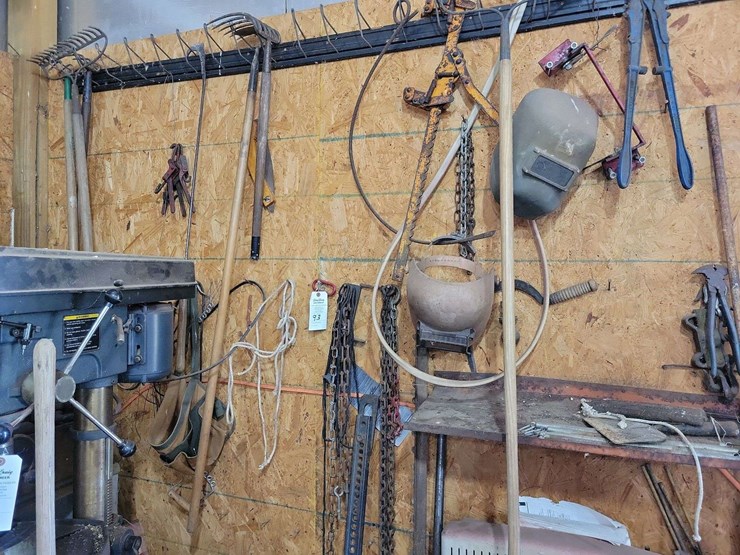 assorted-workshop-tools,-rakes,-jack,-and-welding-equipment-lot-image-1