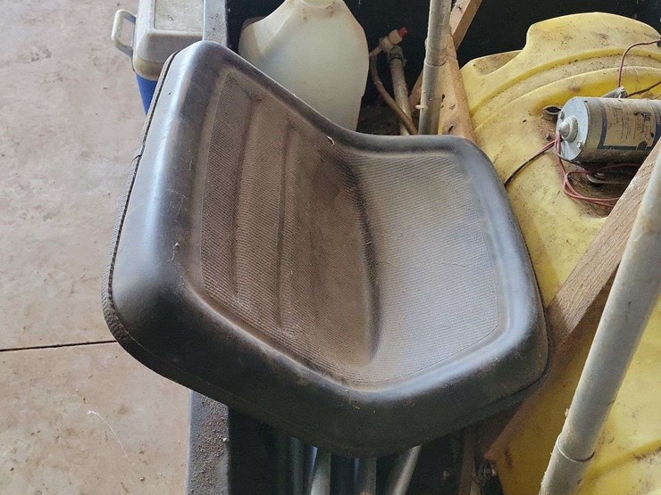 sprayer-unit-with-tank,-pump,-and-seat-assembly-plus-bucket-of-hardware-image-2