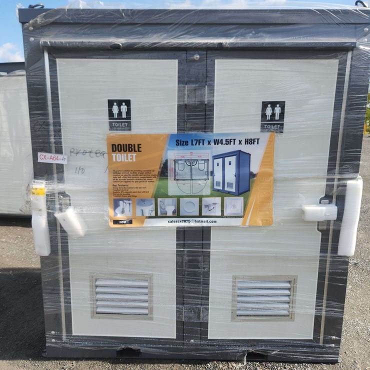 Bastone Portable Restroom 2 Private Stalls - Grey