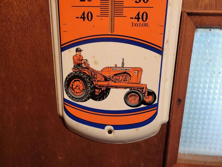 allis-chalmers-tractor-metal-thermometer-by-taylor-image-3