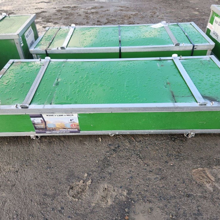 Gold Mountain Single Truss Shipping Container Canopy Shelter 20'x20'x6.5' - 300g PE