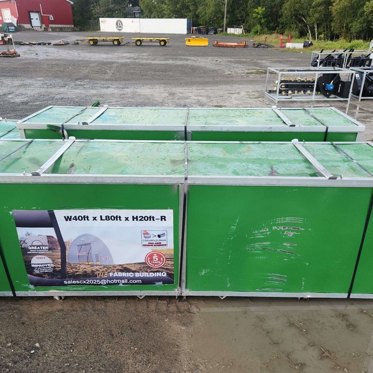 Gold Mountain Single Truss Round Storage Shelter W40'xL80'xH20' (2 x 2270kg Crates)