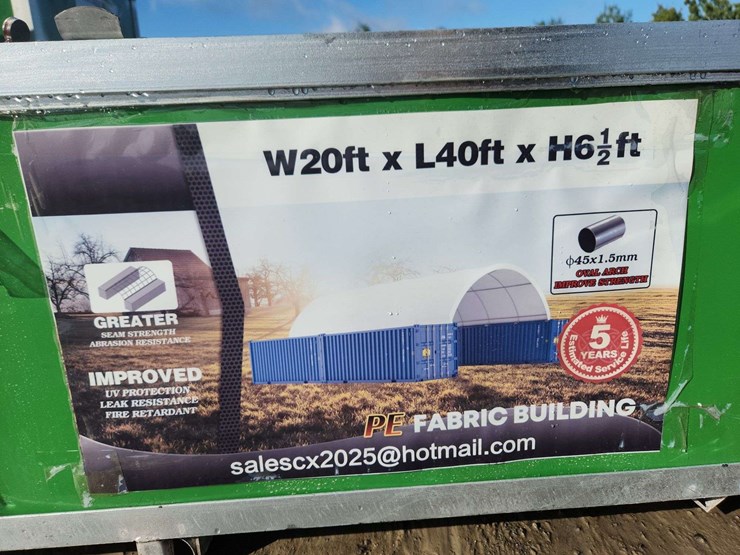 gold-mountain-single-truss-shipping-container-canopy-shelter-20'x40'x6.5'---300g-pe-image-2