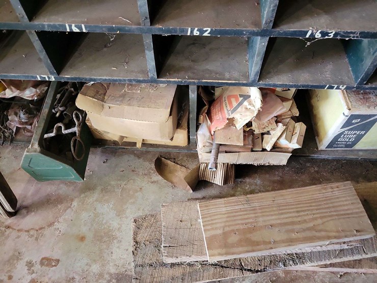 large-wooden-workshop-parts-storage-cubby-unit-with-assorted-hardware-and-supplies-image-9