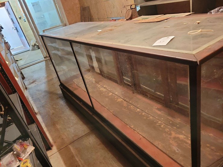 large-wooden-store-display-counter-with-glass-panels-image-2