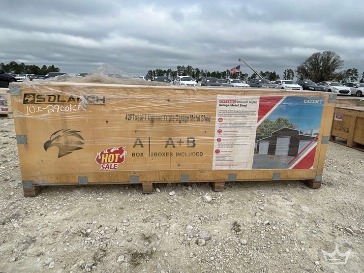2026-sdlanch-42ft-x-30ft-triple-garage-metal-shed-image-1