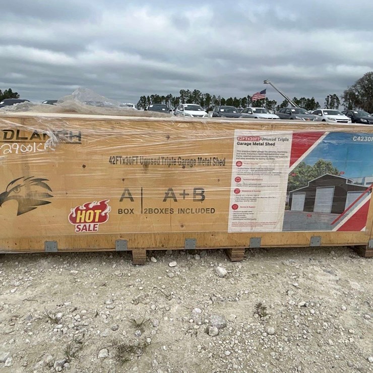 2026 SDLANCH 42ft x 30ft Triple Garage Metal Shed