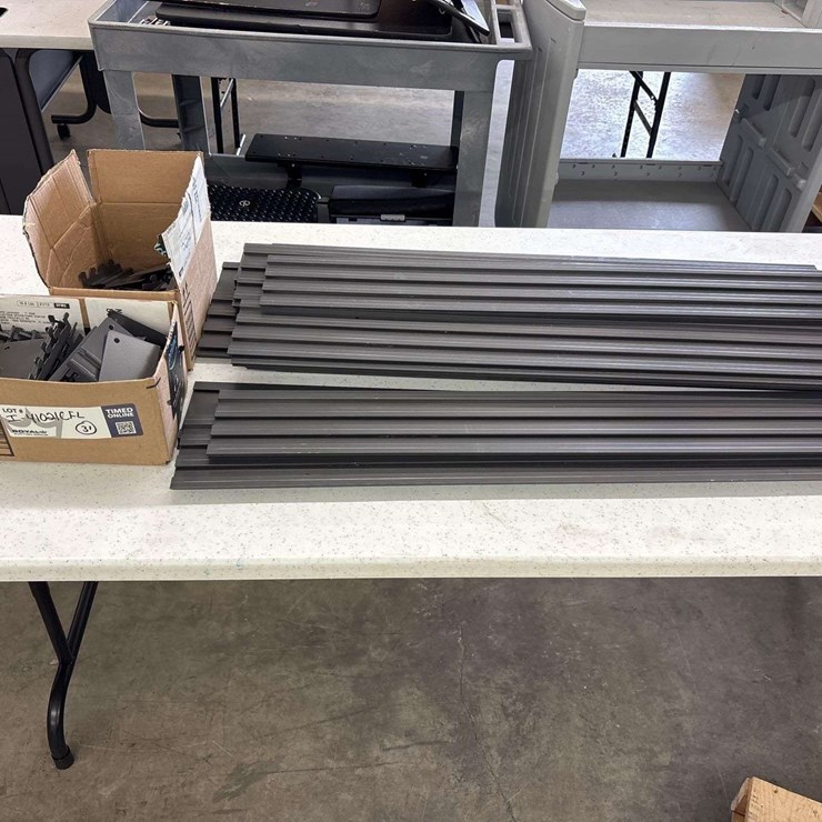 Slatwall- Aluminum, 2 boxes of brackets.
