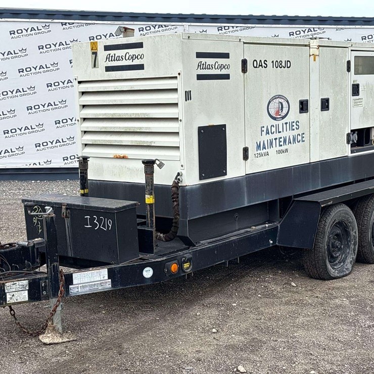 Atlas Copco QAS108JD 125kVA Towable Diesel Generator