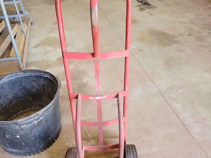 red-metal-hand-truck-utility-cart-with-pneumatic-tires-image-2