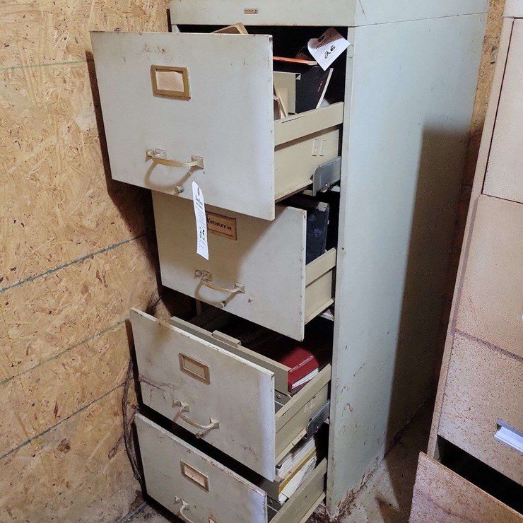 Cole Steel Four-Drawer Metal Filing Cabinet