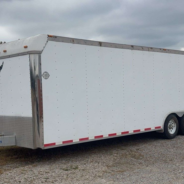 1999 Featherlite 5025 Box Trailer, Tandem Axle, with rear fold down gate, Insulated, side door, 8.6x23, GVWR:10,400, VIN# 4FGL02821XD419874