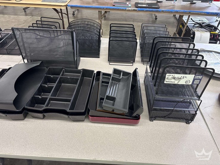 misc.-office-items-(organizers,-clocks,-mats,-stools,-carts,-and-height-adjustable-table.-image-4