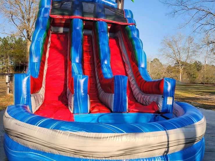 double-lane-20'-inflatable-water-slide-w/-blowers-image-2