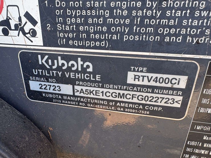 kubota-rtv400-atv-w/-dump-bed-(1,255-hours)-image-20