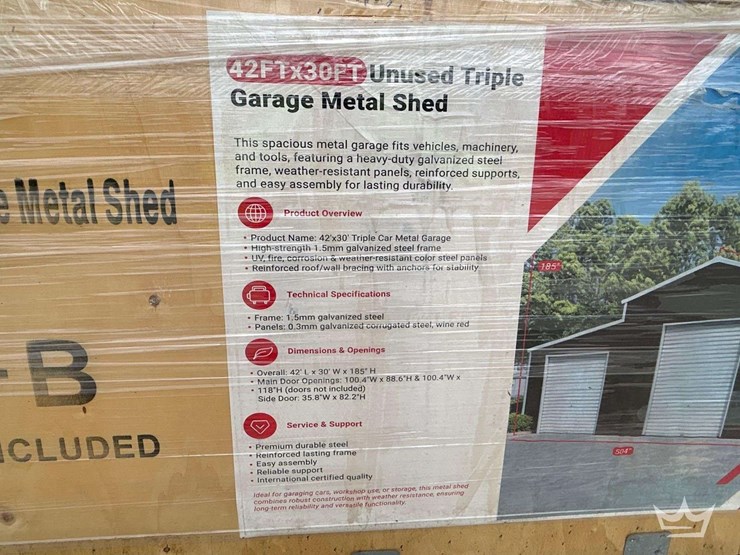 2026-sdlanch-42ft-x-30ft-triple-garage-metal-shed-image-3