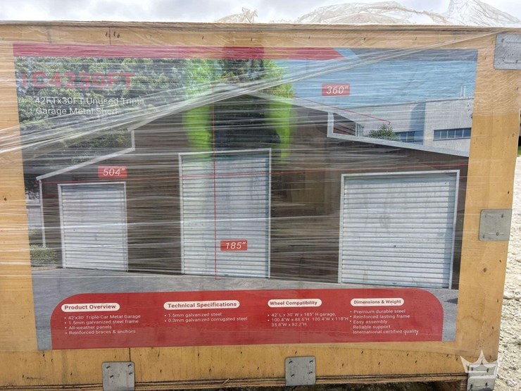 2026-sdlanch-42ft-x-30ft-triple-garage-metal-shed-image-5