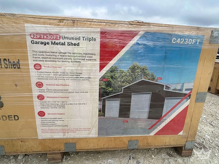 2026-sdlanch-42ft-x-30ft-triple-garage-metal-shed-image-2