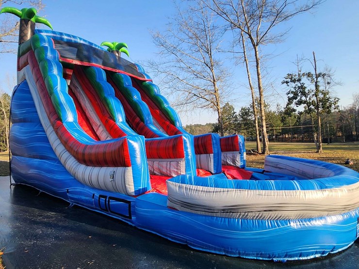 double-lane-20'-inflatable-water-slide-w/-blowers-image-1