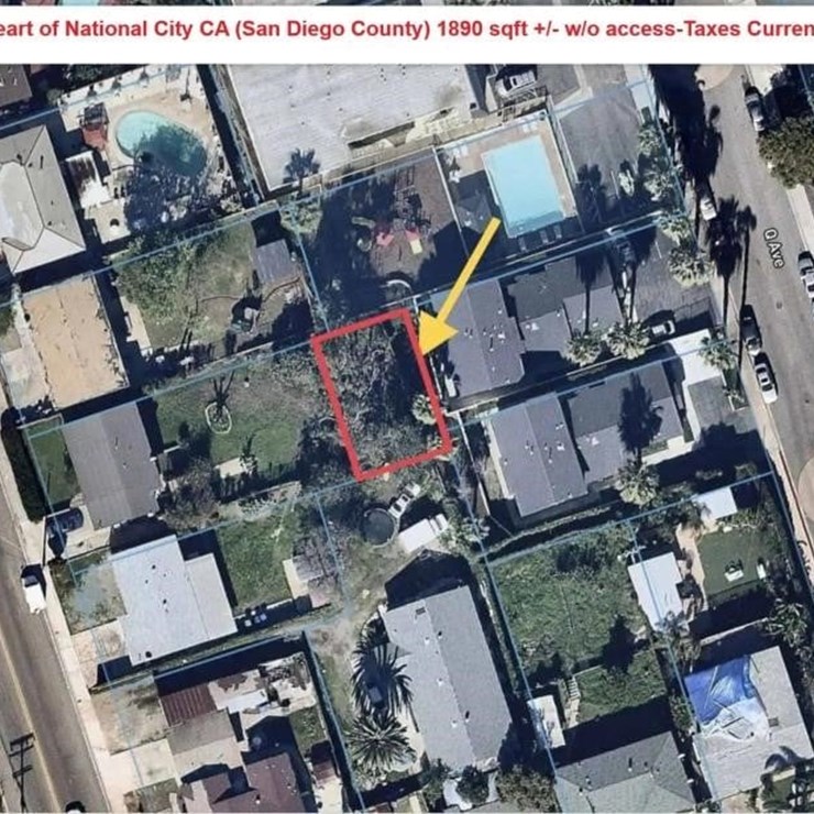 1,890 SQ FT LOT IN NATIONAL CITY CALIFORNIA